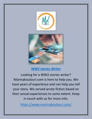 Ww2 Stories Writer | Marinakoulouri.com
