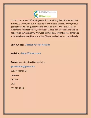 i24test com is a certified diagnosis that