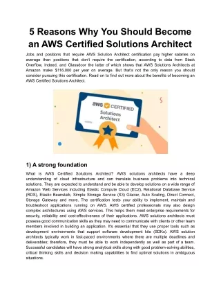 5 reasons why you should become an aws certified