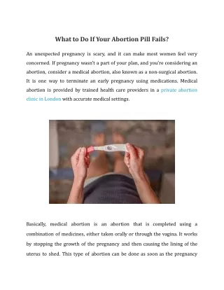 What to Do If Your Abortion Pill Fails_