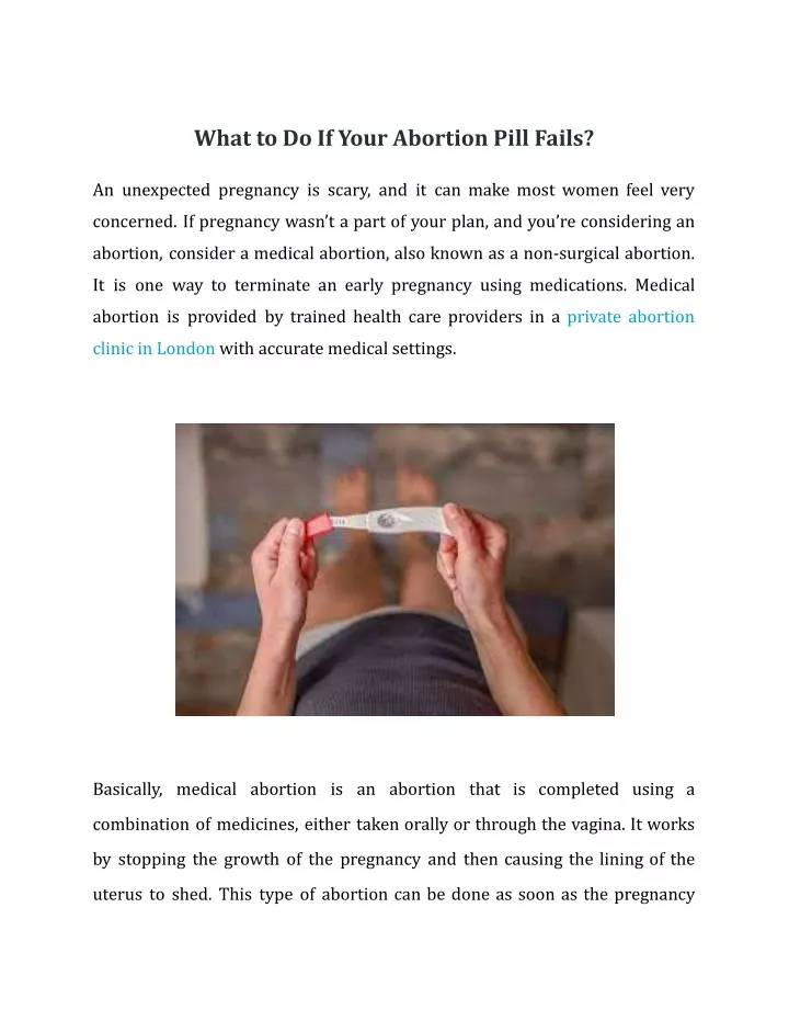 what to do if your abortion pill fails