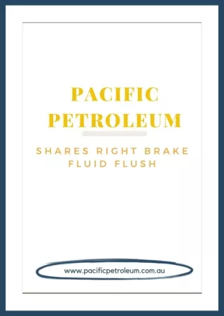 Pacific Petroleum Shares Right Brake Fluid Flush