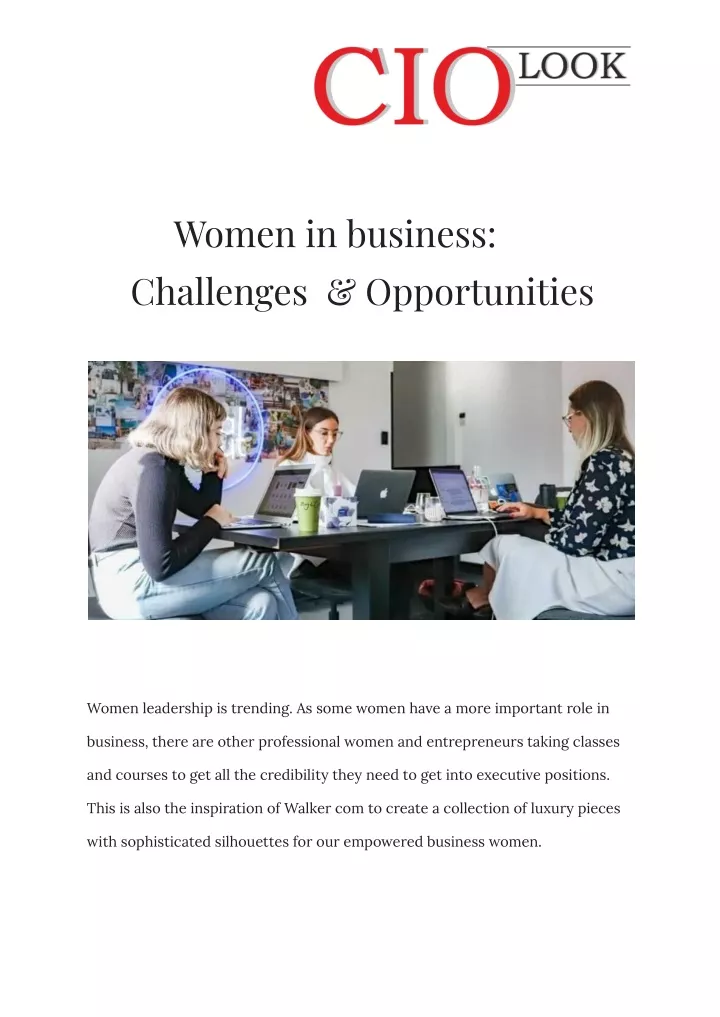 women in business challenges opportunities