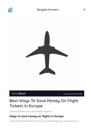 Best Ways To Save Money On Flight Tickets In Europe
