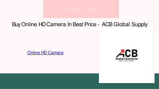 Buy Online HD Camera In Best Price - ACB Global Supply-converted