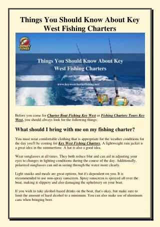 things you should know about key west fishing