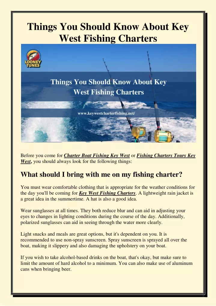 things you should know about key west fishing