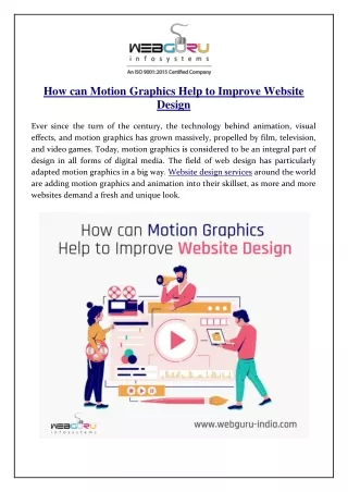 how can motion graphics help to improve website