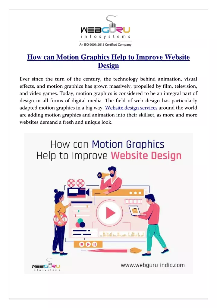 how can motion graphics help to improve website
