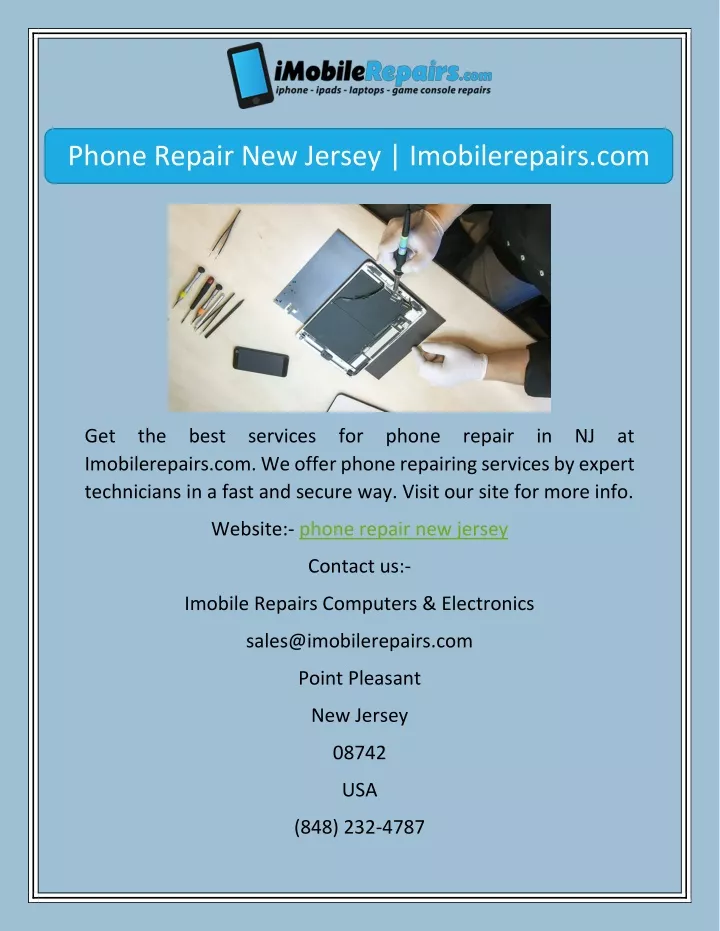 phone repair new jersey imobilerepairs com