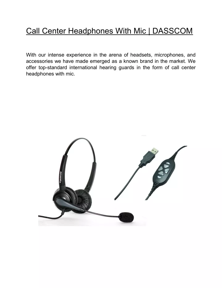 call center headphones with mic dasscom