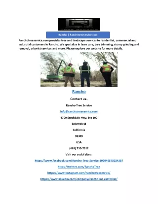 rancho ranchotreeservice com