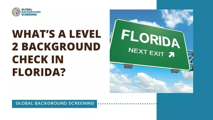 what s a level 2 background check in florida