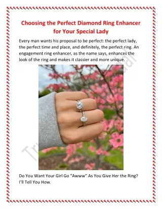 Choosing the Perfect Diamond Ring Enhancer for Your Special Lady_TrueRomanceBridal