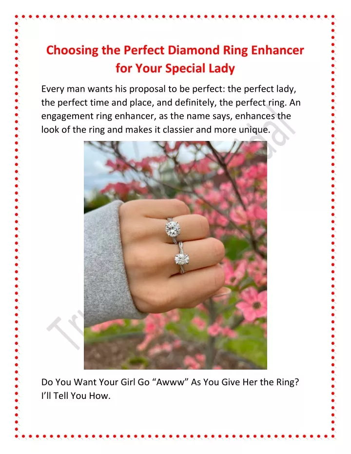 choosing the perfect diamond ring enhancer