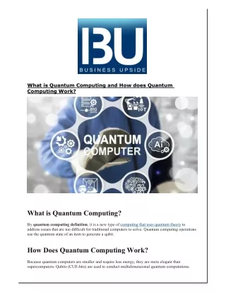 what is quantum computing and how does quantum