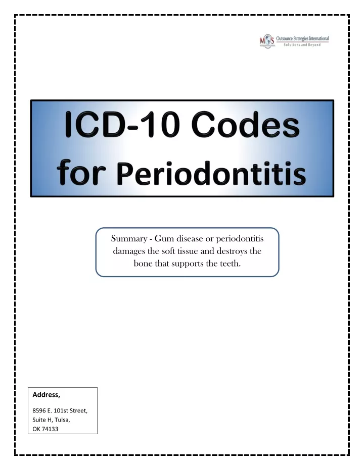 summary gum disease or periodontitis damages