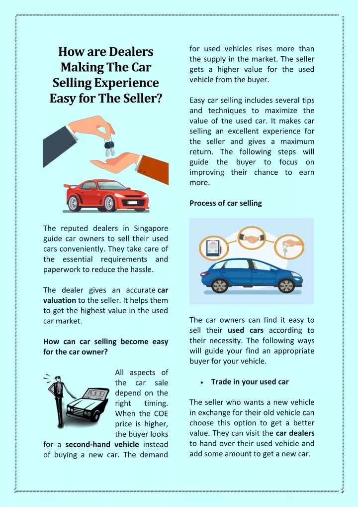 how are dealers making the car selling experience