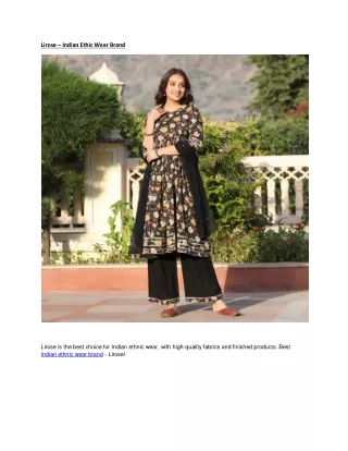 Indian Ethnic Wear Brand