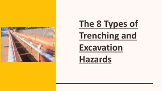 the 8 types of trenching and excavation hazards