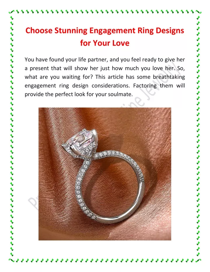 choose stunning engagement ring designs for your