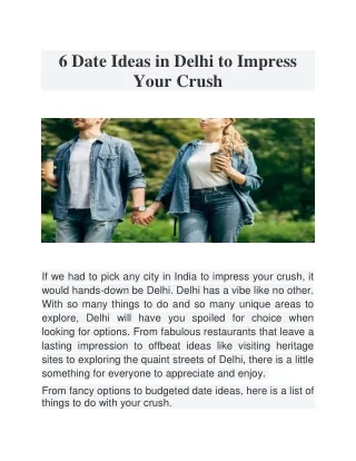 6 date ideas in delhi to impress your crush
