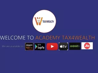 Chartered Accountant Online Courses in India | Academy tax4wealth