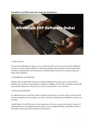 5 benefits of an erp system for wholesale