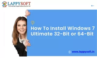 How To Install Windows 7 Ultimate 32-Bit or 64-Bit