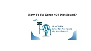 how to fix error 404 not found