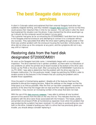 The best Seagate data recovery services