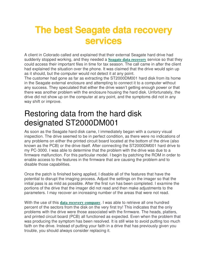 the best seagate data recovery services