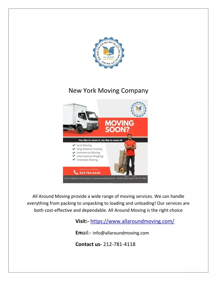 new york moving company