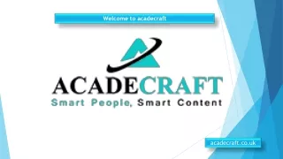 welcome to acadecraft