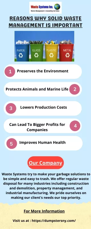 reasons why solid waste management is important