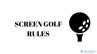 Basic Screen Golf Rules You Need To Know