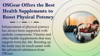 OSGear Offers the Best Health Supplements to Boost Physical Potency