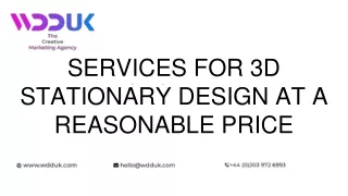 services for 3d stationary design at a reasonable price