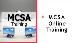 mcsa online t r a i n i n g
