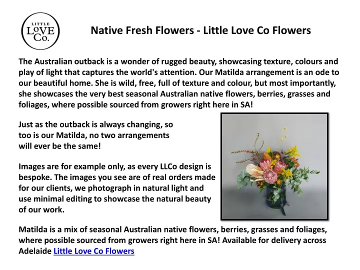 native fresh flowers little love co flowers