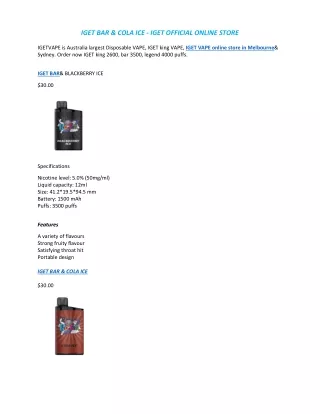 iget bar cola ice iget official online store