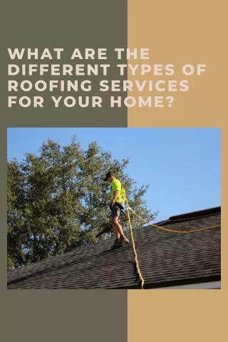 what are the different types of roofing services