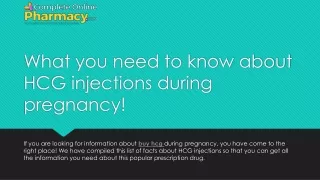What you need to know about HCG injections during pregnancy!​