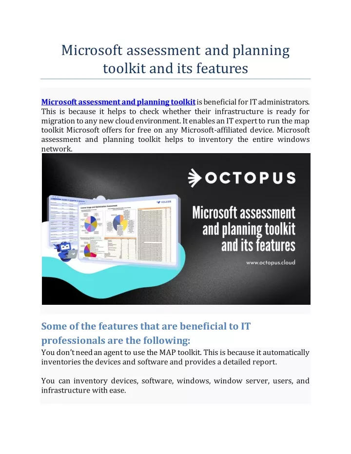 microsoft assessment and planning toolkit