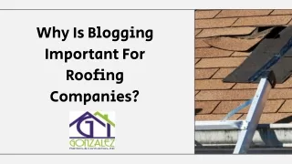 Why Is Blogging Important For Roofing Companies?