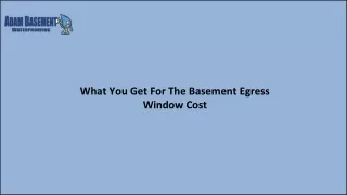 What You Get For The Basement Egress Window Cost