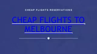 CHEAP FLIGHTS TO MELBOURNE