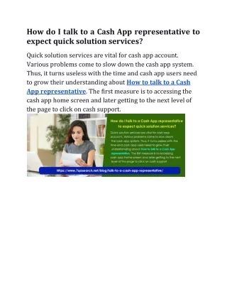 how do i talk to a cash app representative
