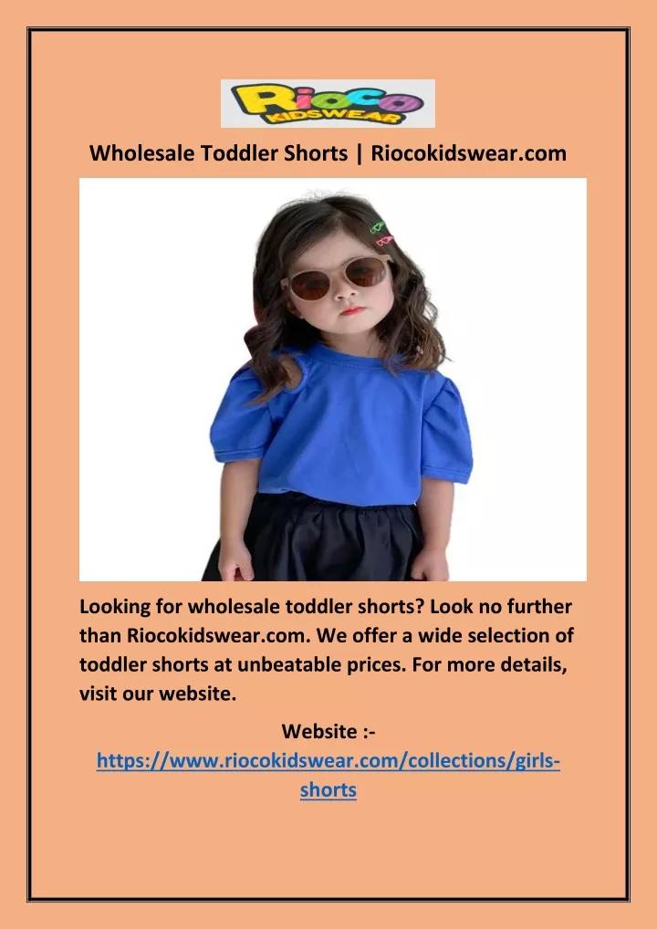 wholesale toddler shorts riocokidswear com