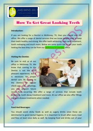 how to get great looking teeth
